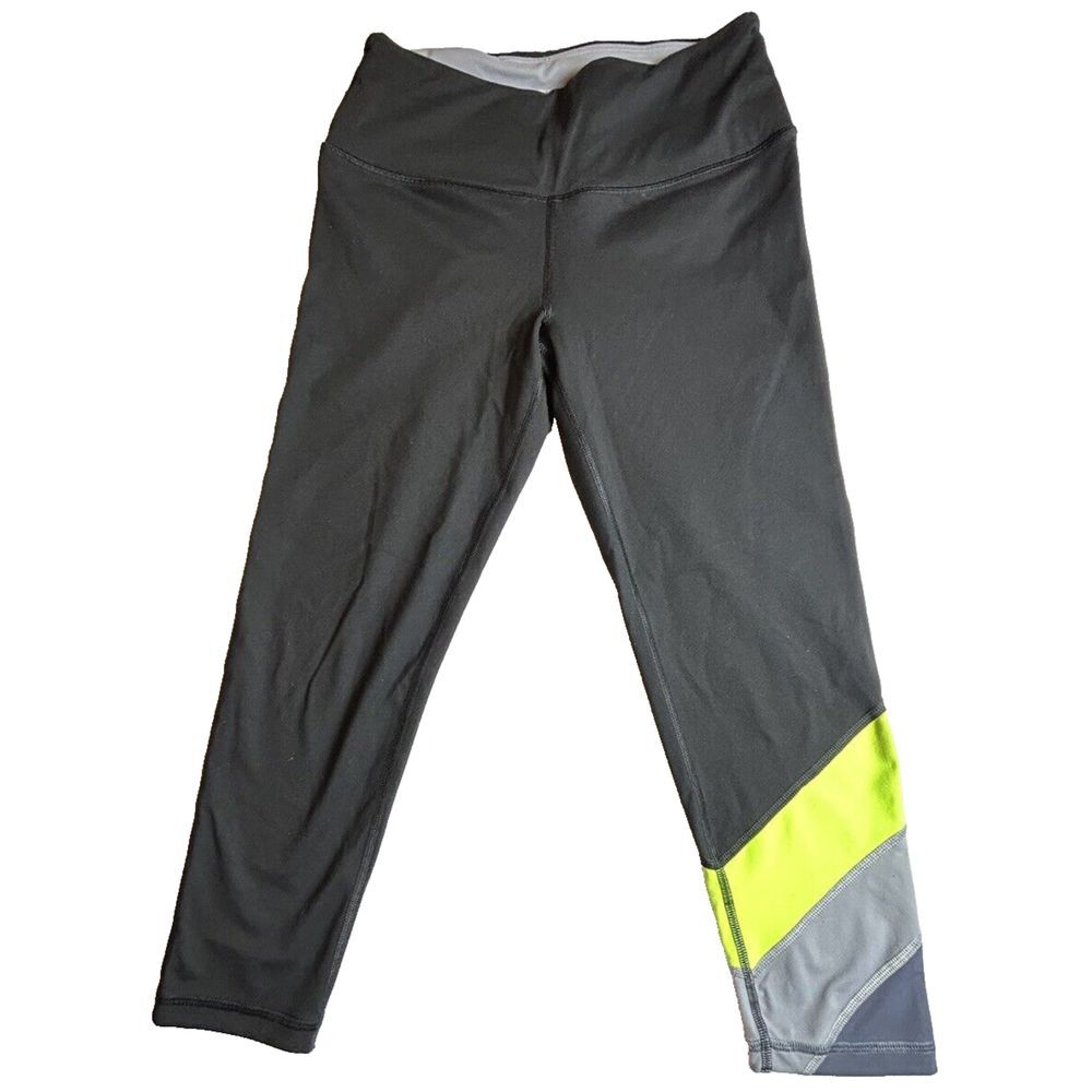 VSX‎ Sport Sz S Full Length Leggings Neon Bright Geometric Athletic Stretch